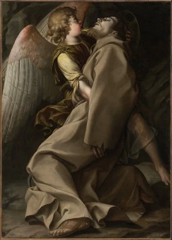 San Francesco sorretto da un angelo
